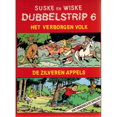 Suske & Wiske reclamealbum Dubbelstrip 06 (88) Het verborgen volk + De zilveren appels 88 pagina's 1e druk 1987