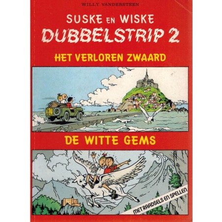 Suske & Wiske reclamealbum Dubbelstrip 02 (88) Het verloren zwaard + de witte gems 88 pagina's 1e druk 1986