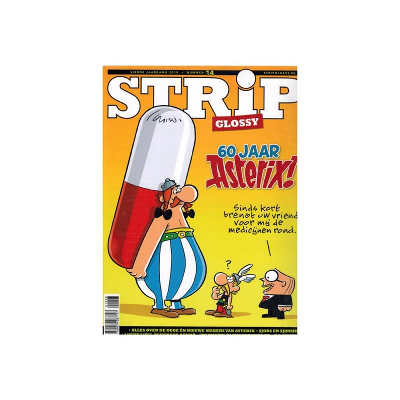 Strip glossy 14 Asterix 60 jaar, Achde, Jippes, Tom Poes, Saul