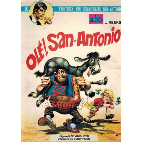 Kommissaris San-Antonio 01 Ole! San-Antonio 1e druk 1973 (met prijsvermelding op achterblad)