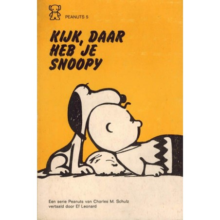 Peanuts Zwarte beertjes pocket 05 Kijk, daar heb je Snoopy 1e druk 1971
