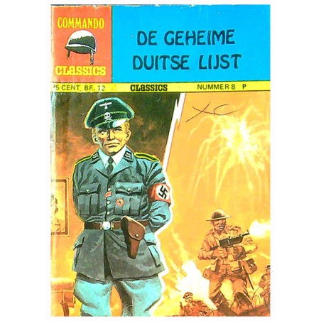Commando classics 08 De geheime Duitse lijst 1e druk 1974