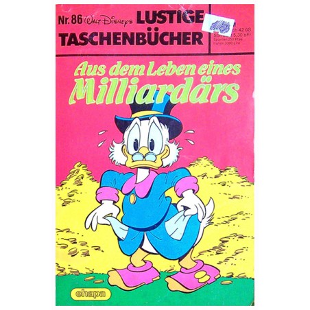 Donald Duck Taal Duits Lustige Taschenbucher 086 Aus dem Leben eines Milliardars 1e druk 1983